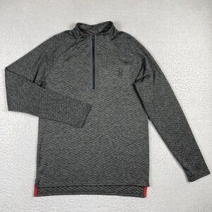 Spyder Shirt Mens Medium Gray 1/4 Zip Pullover Run Jog Activewear Outdoor Proweb